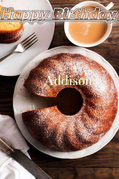 Happy Birthday Addison Cake Image