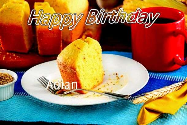 Happy Birthday Adian Cake Image