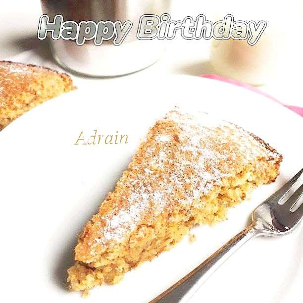 Happy Birthday Adrain Cake Image