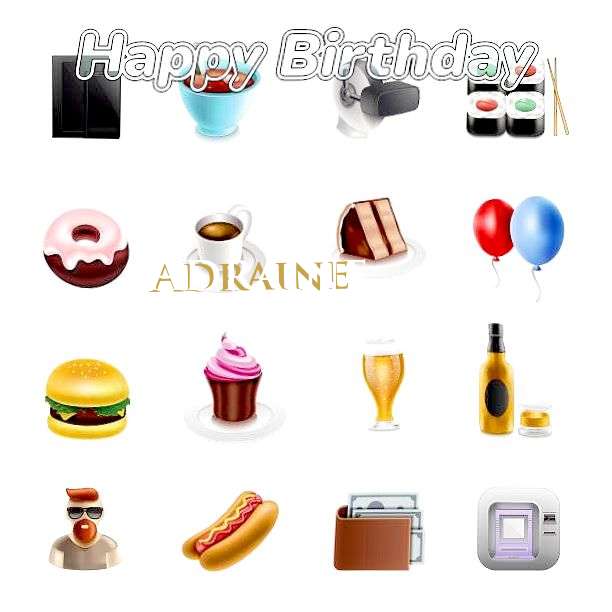 Happy Birthday Adraine Cake Image
