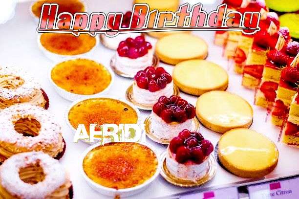 Happy Birthday Afridi Cake Image