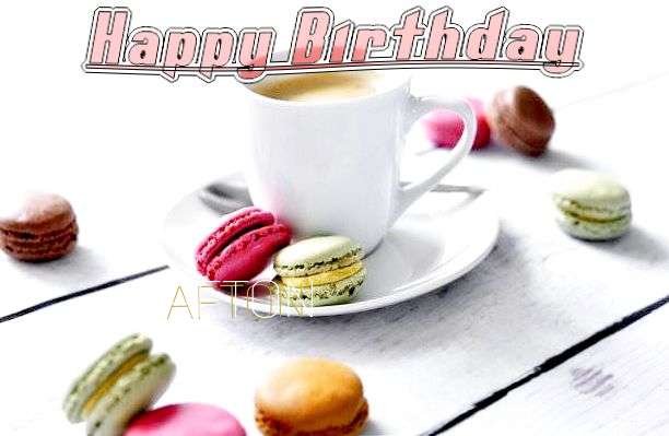 Happy Birthday Afton Cake Image