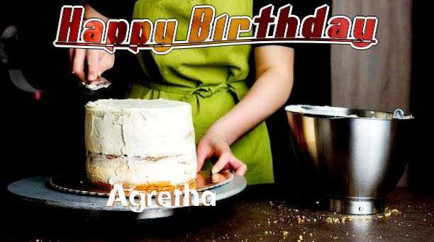Happy Birthday Agretha Cake Image