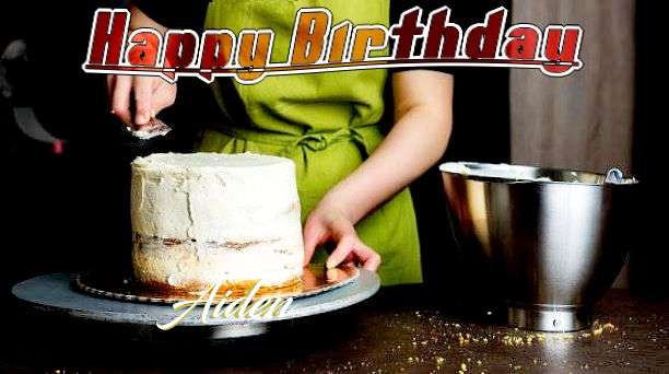 Happy Birthday Aiden Cake Image