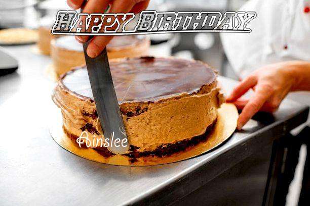 Happy Birthday Ainslee Cake Image