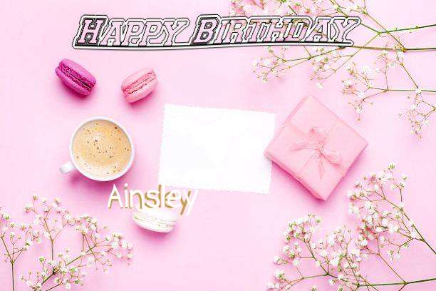 Happy Birthday Ainsley Cake Image