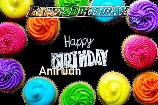 Happy Birthday Cake for Anirudh
