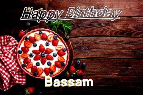 Happy Birthday Bassam Cake Image