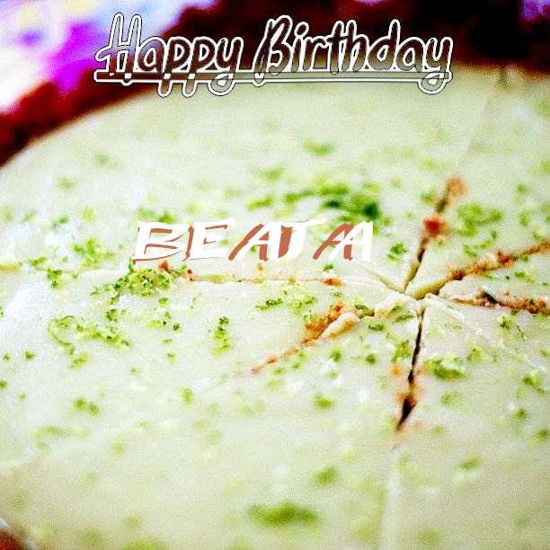 Happy Birthday Beata Cake Image