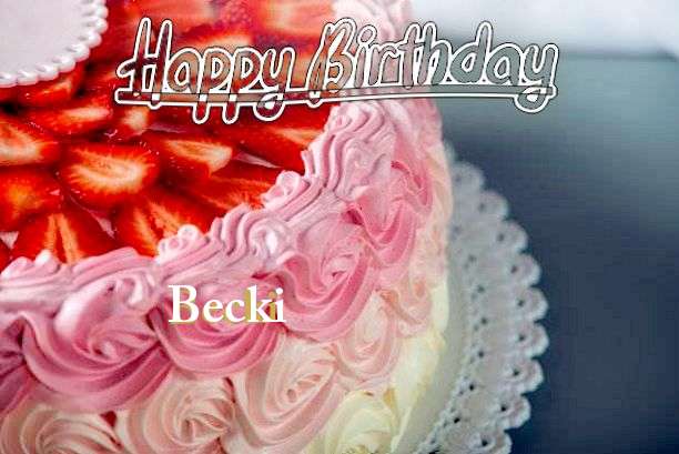 Happy Birthday Becki Cake Image
