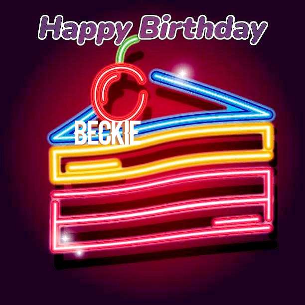 Happy Birthday Beckie Cake Image