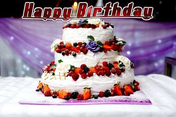 Happy Birthday Belle Cake Image