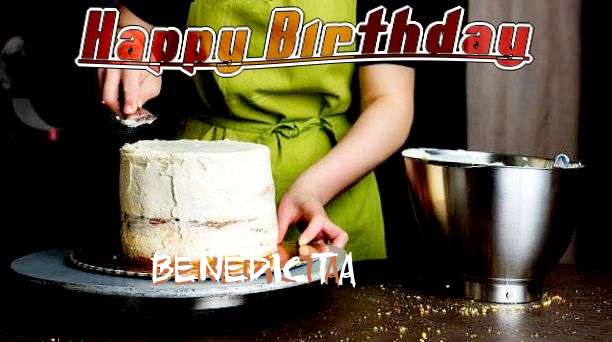 Happy Birthday Benedicta Cake Image