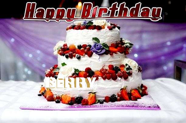 Happy Birthday Berry Cake Image