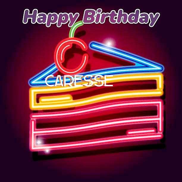 Happy Birthday Caresse Cake Image