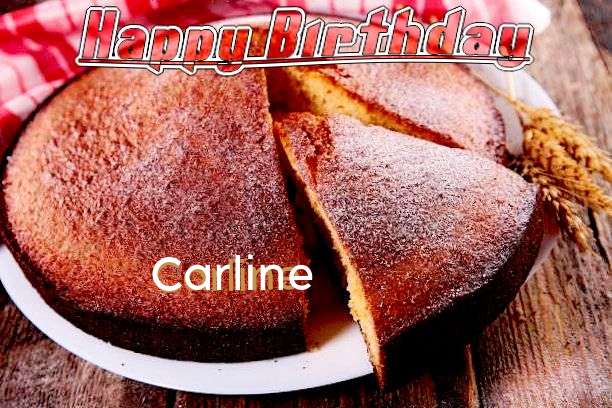 Happy Birthday Carline Cake Image