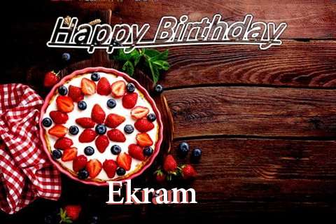 Happy Birthday Ekram Cake Image