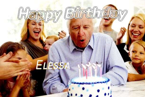 Happy Birthday Elessa Cake Image