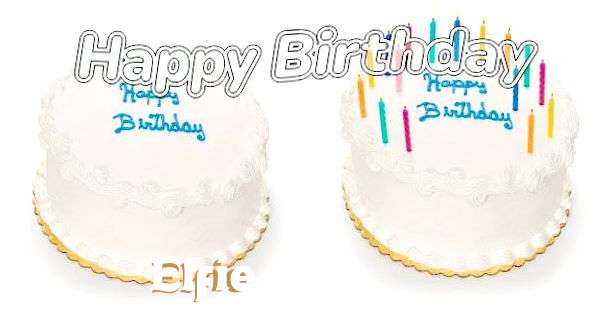 Happy Birthday Elfie Cake Image