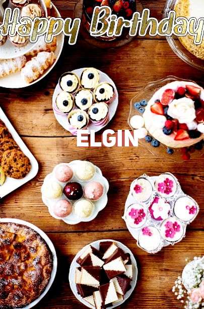Happy Birthday Elgin Cake Image