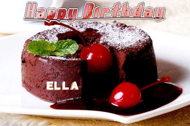 Happy Birthday Ella Cake Image