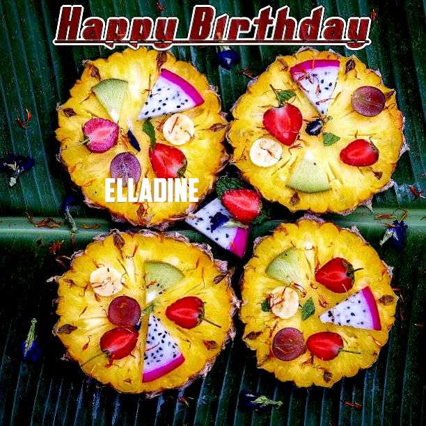 Happy Birthday Elladine Cake Image