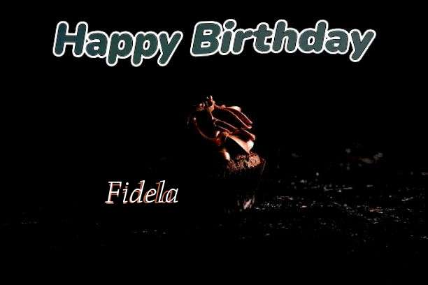 Happy Birthday Fidela Cake Image
