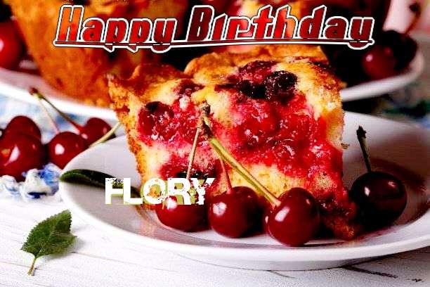 Happy Birthday Flory Cake Image