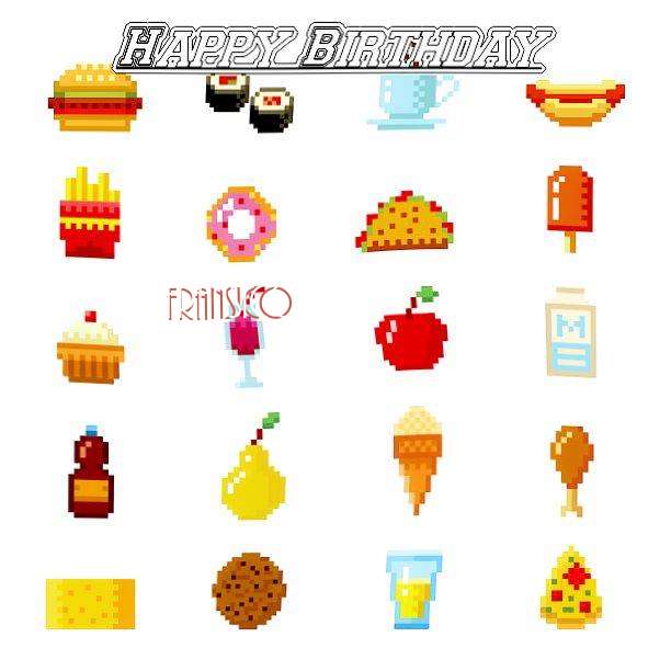 Happy Birthday Fransico Cake Image