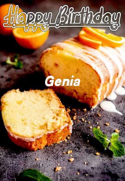 Happy Birthday Genia Cake Image