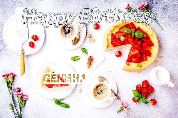 Happy Birthday Cake for Genisha