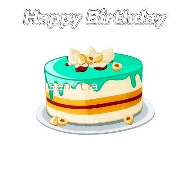 Happy Birthday Cake for Genita