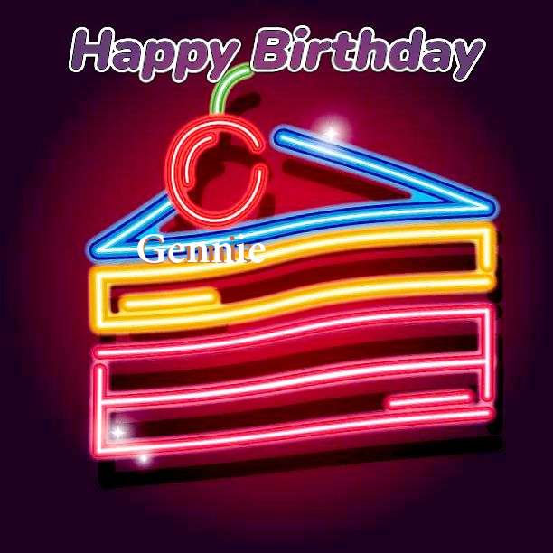 Happy Birthday Gennie Cake Image