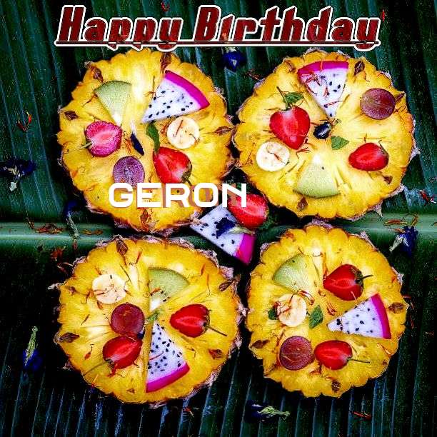 Happy Birthday Geron Cake Image