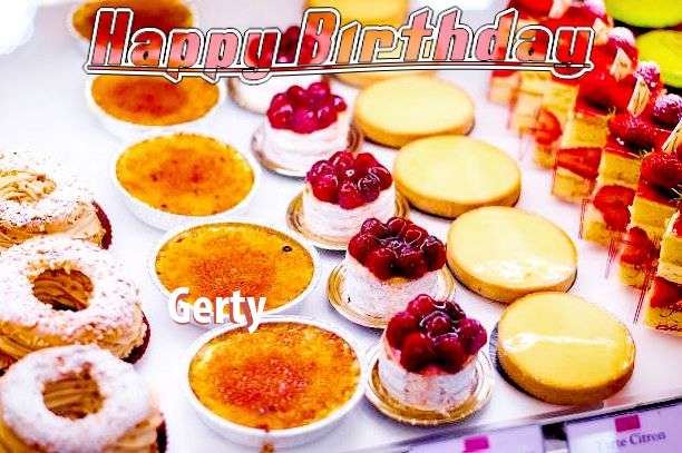 Happy Birthday Gerty Cake Image