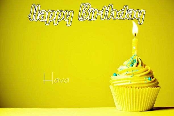 Happy Birthday Hava Cake Image