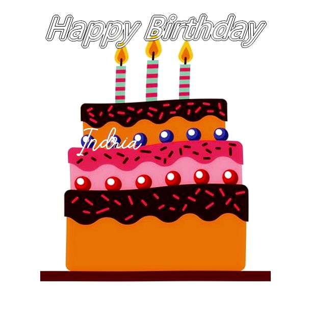 Happy Birthday Indria Cake Image