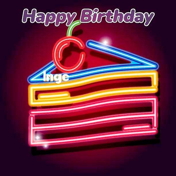 Happy Birthday Inge Cake Image