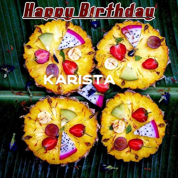 Happy Birthday Karista Cake Image