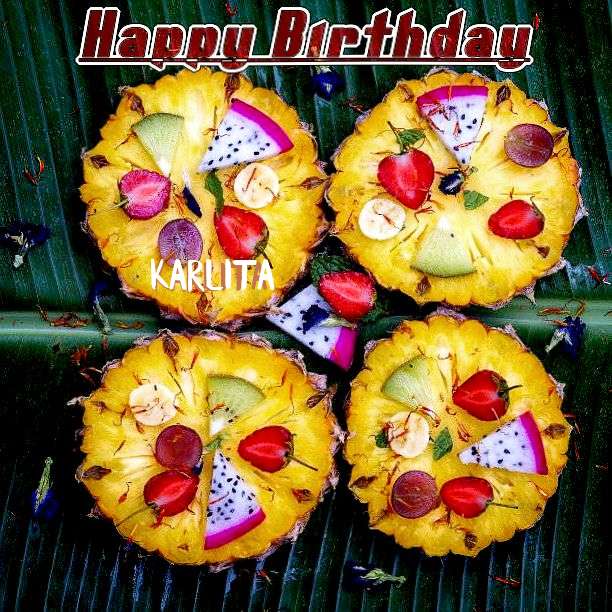 Happy Birthday Karlita Cake Image