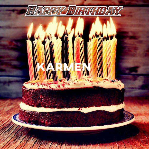 Happy Birthday Karmen Cake Image