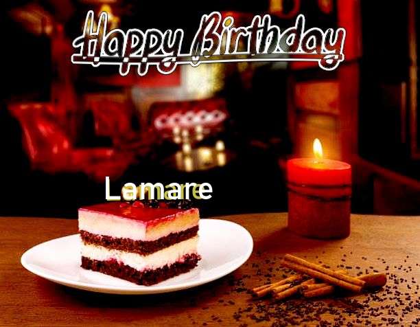 Happy Birthday Lamare Cake Image