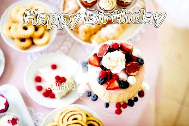 Happy Birthday Lamekia Cake Image
