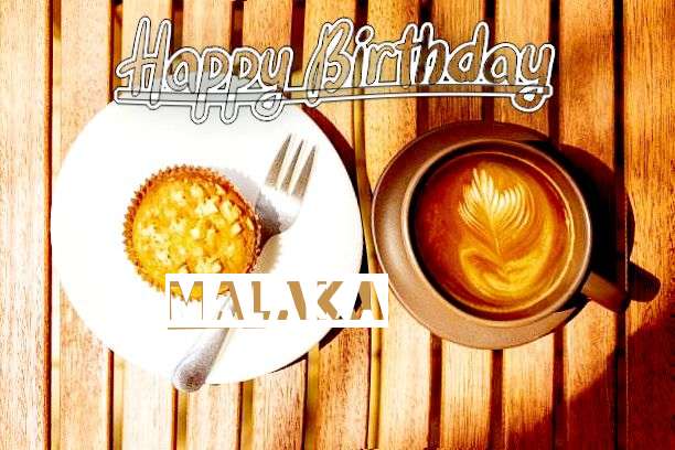 Happy Birthday Malaka Cake Image