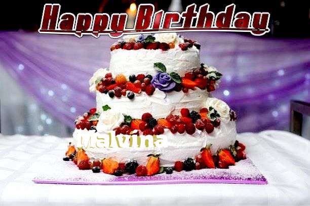 Happy Birthday Malvina Cake Image