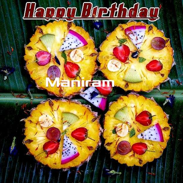 Happy Birthday Maniram Cake Image