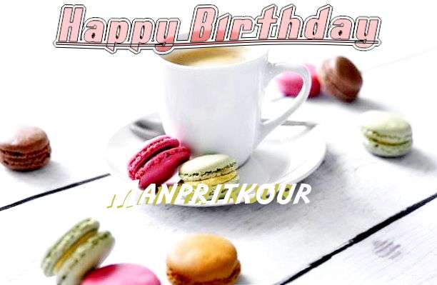 Happy Birthday Manpritkour Cake Image
