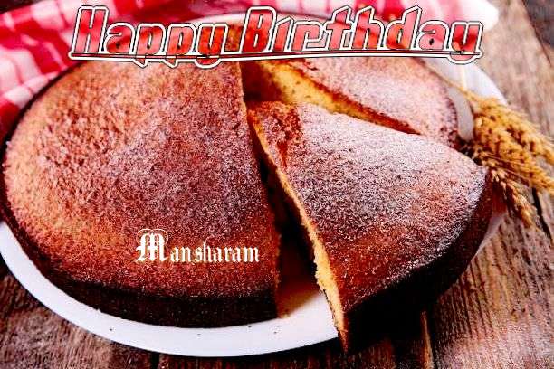 Happy Birthday Mansharam Cake Image