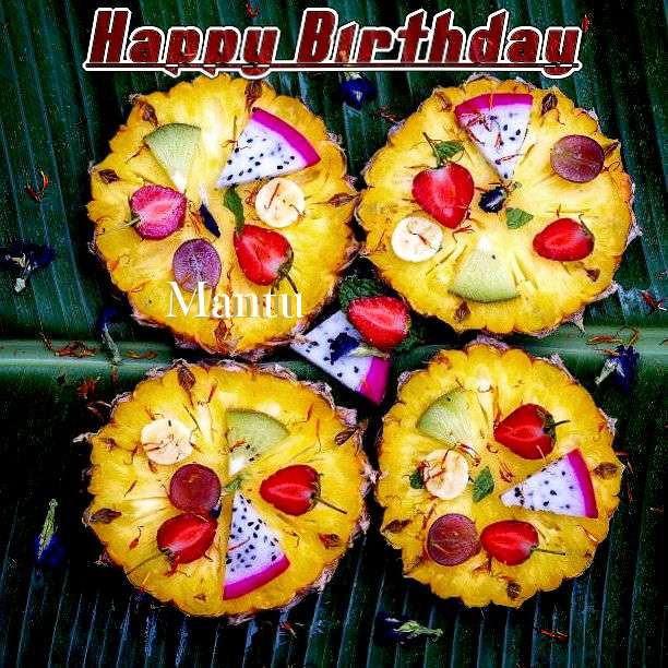 Happy Birthday Mantu Cake Image