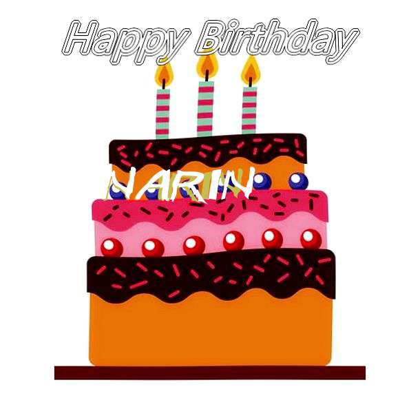 Happy Birthday Narin Cake Image